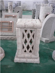 European Style Garden Grey Granite Lanterns