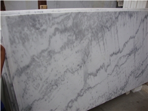 China Cyan Flower White Slab China Cyan Flower White Slab