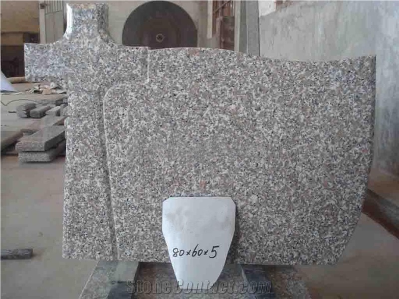 G635 Granite Cross Tombstone, G635 Red Granite Cross Tombstone