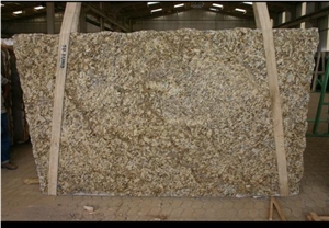 Giallo Napoleon Granite Slab, Brazil Yellow Granite