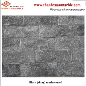 Black Basalt Mushroomed Wall
