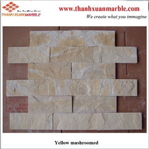 Sandstone Wall Cladding Stone,yellow Split Surface