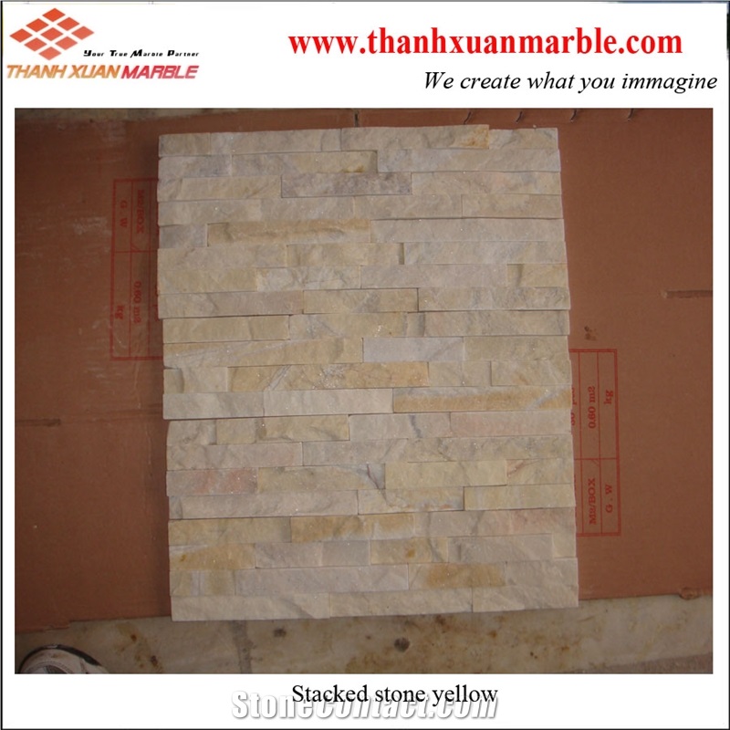 Yellow Sandstone Stacked Stone
