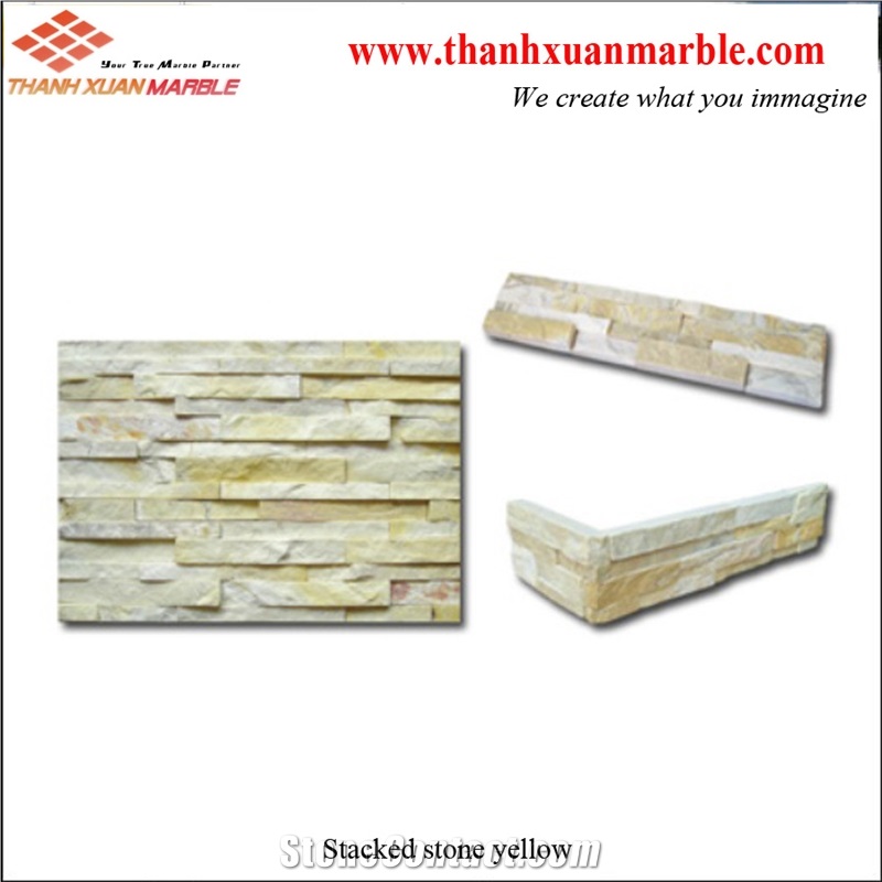 Yellow Sandstone Stacked Stone