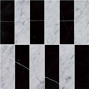 Marble Mosaic Tiles, Flooring, Wall Tile, Nero Marquina Black Marble Mosaic Marble Mosaic Tiles, Flooring, Wall Tile, Nero Marquina Black Marble Mosaic