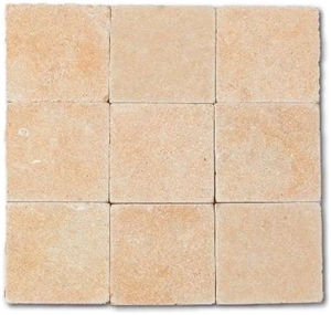 Jerusalem Pink Limestone Paver Tumbled