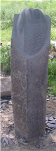 Carving Of Basalt Column,Mongolia Black Basalt Carving Of Basalt Column,Mongolia Black Basalt