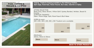 Piles Creek Beige Sandstone Pool Coping