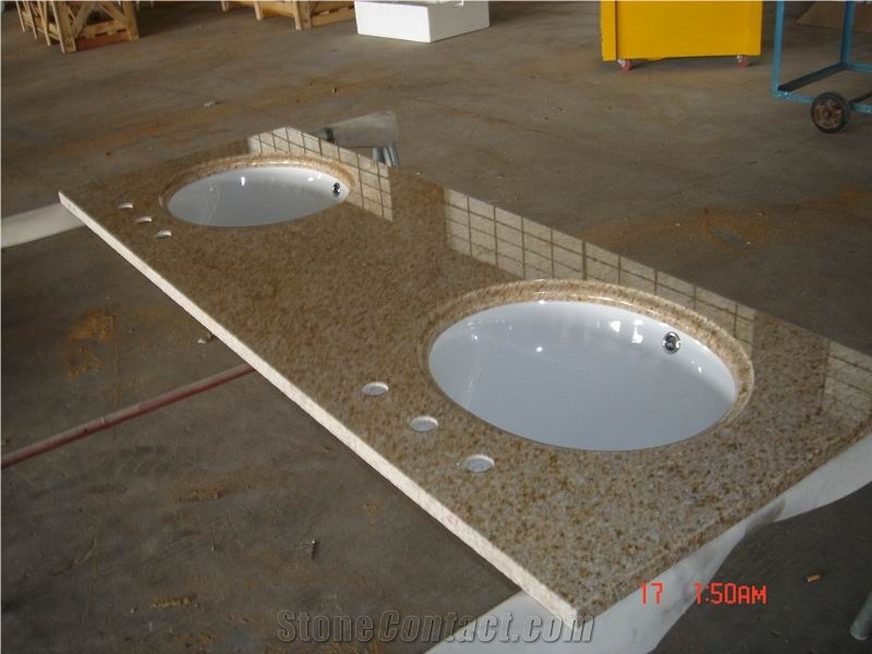 G682 Granite Vanity Top,China Yellow Granite