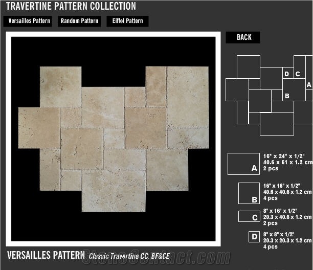 Classic Travertine Versailles Pattern