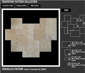 Classic Travertine Versailles Pattern