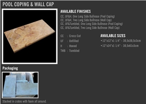 Gold Travertine Pool Coping