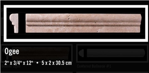Rose Travertine Ogee Molding