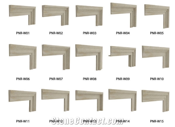 Beige Travertine Windows Frame