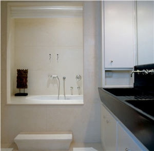 Botticino Classico Beige Marble Bath Design