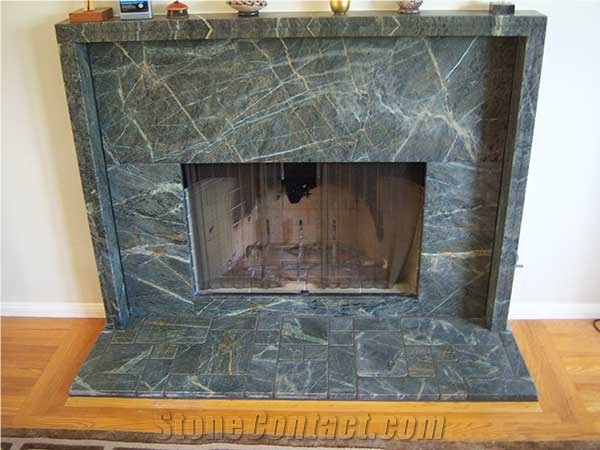 Soapstone Green Dry Fireplace