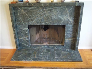 Soapstone Green Dry Fireplace
