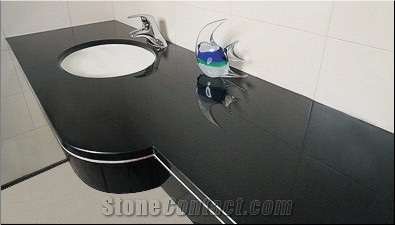 China Absolute Black Granite Vanity Top