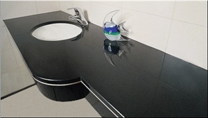China Absolute Black Granite Vanity Top