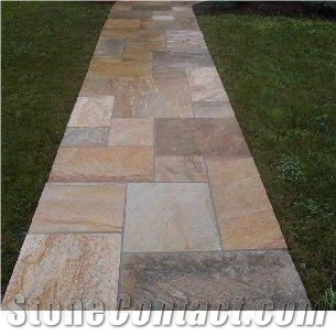 Yellow Slate Paving Tile
