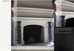 Cordova Cream Limestone Fireplace