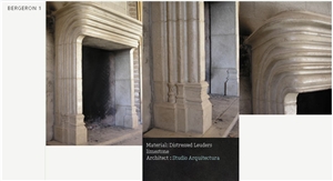 Lauder Limestone Fireplace, Lauder White Limestone Fireplace