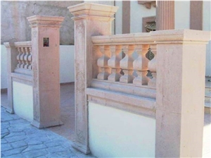 Pink Limestone Balustrade