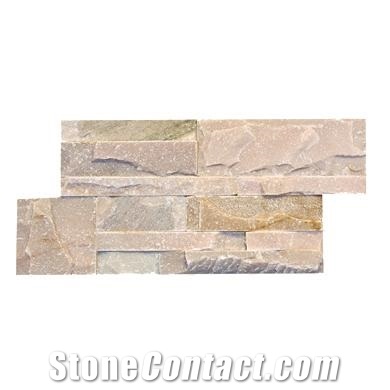 Quartzite Cultured Stone Laja Alaska, Beige Quartzite Cultured Stone