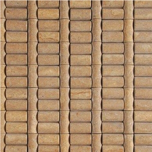 Spanish Gold Marble Mosaic, Yellow Marble Mosaic