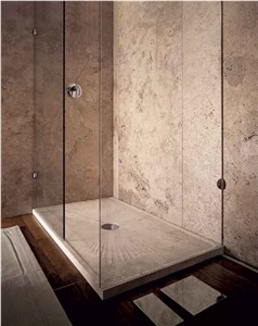 Noce Travertine Shower Base