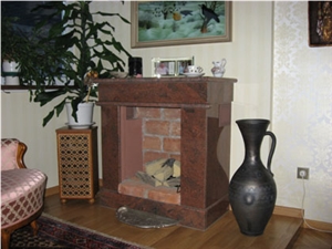Indian Red Granite Fireplace Indian Red Granite Fireplace