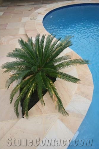 Sandstone Tiles Pool Coping