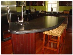 Leathered Cambrian Black Granite Countertop