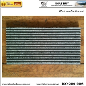 Black Marble Line Chiseled Wall Cladding Black Marble Line Chiseled Wall Cladding