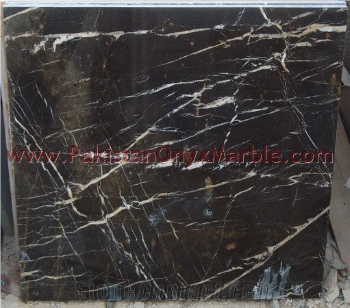 Black and Gold Marble Tile