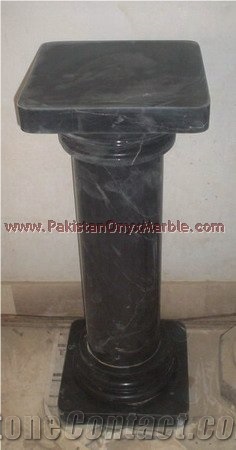 Jet Black Marble Pedestal