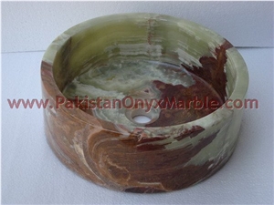Multicolor Green Onyx Sink