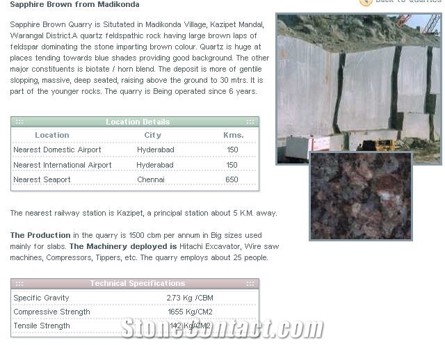 Sapphire Brown Granite Block