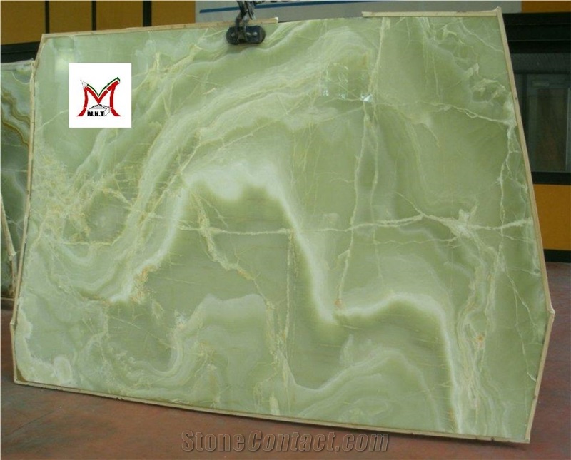 Pure Green Onyx Slab