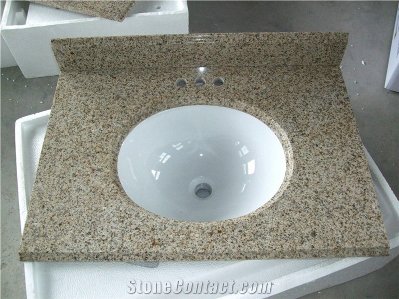 Golden Peach Granite Vanity Top,Yellow Granite