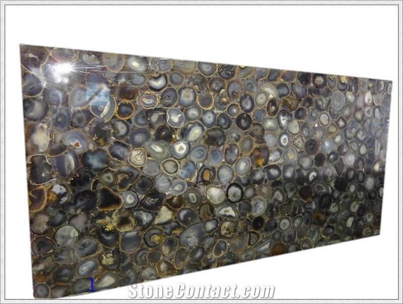 Slab, Blue Agate Semi Precious Stone