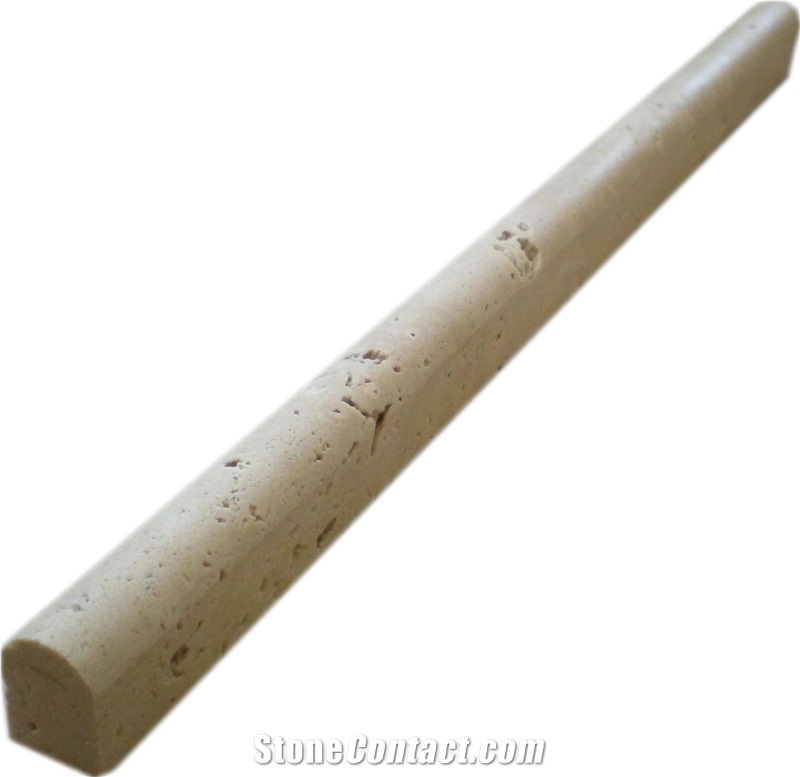 White Travertine Pencil Moulding