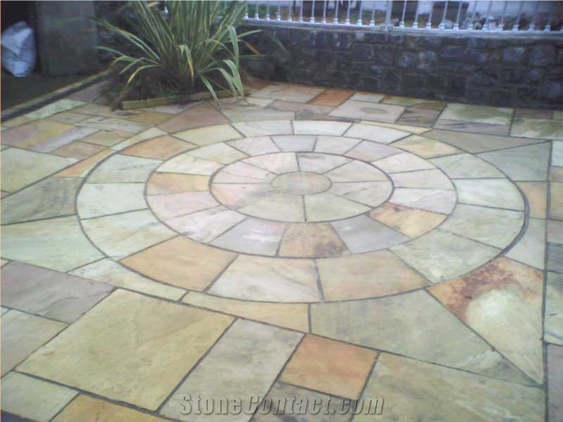 Fossil Mint Sandstone Paving Stone