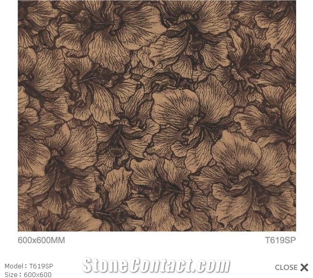 Brown Hand Painted Ceramic Tile