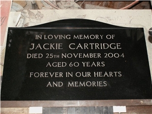 Black Granite Slant Grave Markers