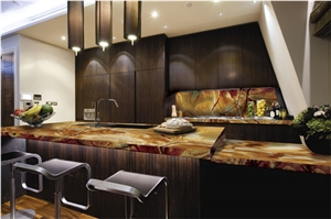 Palomino Quartzite,Stone Wood Quartzite Kitchen Top