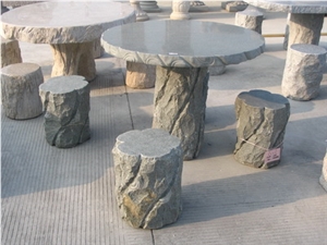 Granite Table and Bench 02