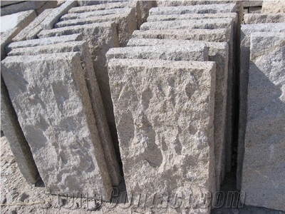 Yellow Granite Mushroom Stone 04