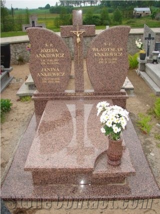 Red Granite Monuments,Cross Tombstone