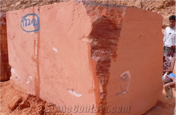 Red Travertine Blocks
